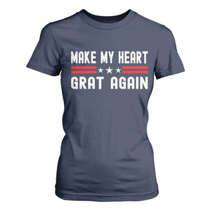 Funny Open Heart Surgery Recovery T Shirt For Women Make My Heart Great Again TS10 Navy Print Your Wear