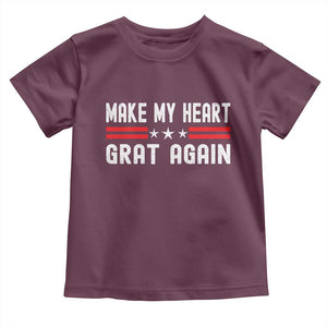 Funny Open Heart Surgery Recovery Toddler T Shirt Make My Heart Great Again TS10 Maroon Print Your Wear