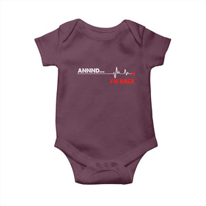 Cool Heart Surgery Survivor Baby Onesie Coronary Bypass Artery Open Heart Diseases Surgery Heartbeat TS10 Maroon Print Your Wear