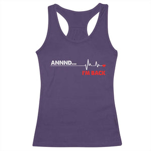 Cool Heart Surgery Survivor Racerback Tank Top Coronary Bypass Artery Open Heart Diseases Surgery Heartbeat TS10 Purple Print Your Wear