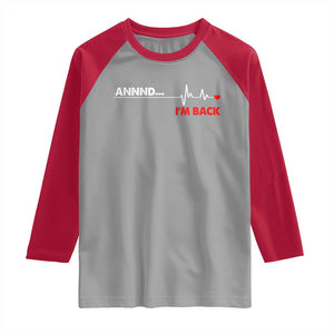 Cool Heart Surgery Survivor Raglan Shirt Coronary Bypass Artery Open Heart Diseases Surgery Heartbeat TS10 Sport Gray Red Print Your Wear