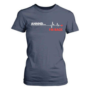 Cool Heart Surgery Survivor T Shirt For Women Coronary Bypass Artery Open Heart Diseases Surgery Heartbeat TS10 Navy Print Your Wear