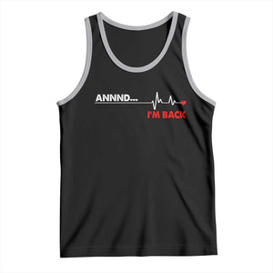 Cool Heart Surgery Survivor Tank Top Coronary Bypass Artery Open Heart Diseases Surgery Heartbeat TS10 Black Athletic Heather Print Your Wear