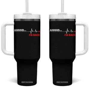 Cool Heart Surgery Survivor Tumbler With Handle Coronary Bypass Artery Open Heart Diseases Surgery Heartbeat TS10 One Size: 40 oz Black Print Your Wear