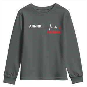 Cool Heart Surgery Survivor Youth Sweatshirt Coronary Bypass Artery Open Heart Diseases Surgery Heartbeat TS10 Dark Heather Print Your Wear