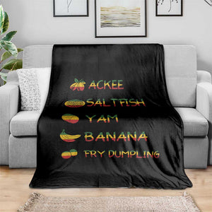 Jamaican National Dish Throw Blanket Ackee Saltfish Yardie Jamaican Culture Pride Apparel TS10 Print Your Wear