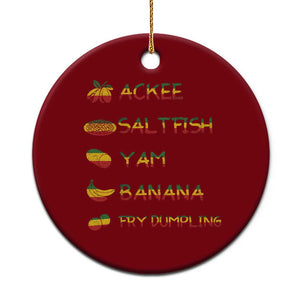 Jamaican National Dish Ceramic Ornament Ackee Saltfish Yardie Jamaican Culture Pride Apparel TS10 1pc Red Print Your Wear