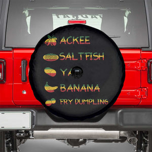 Jamaican National Dish Spare Tire Cover Ackee Saltfish Yardie Jamaican Culture Pride Apparel TS10 Black Print Your Wear