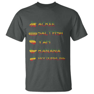 Jamaican National Dish T Shirt Ackee Saltfish Yardie Jamaican Culture Pride Apparel TS10 Dark Heather Print Your Wear