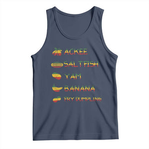 Jamaican National Dish Tank Top Ackee Saltfish Yardie Jamaican Culture Pride Apparel TS10 Navy Print Your Wear