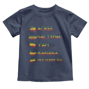 Jamaican National Dish Toddler T Shirt Ackee Saltfish Yardie Jamaican Culture Pride Apparel TS10 Navy Print Your Wear