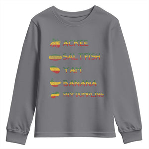 Jamaican National Dish Youth Sweatshirt Ackee Saltfish Yardie Jamaican Culture Pride Apparel TS10 Charcoal Print Your Wear