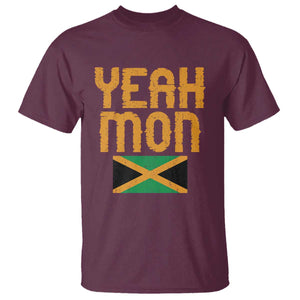 Yeah Mon Jamaican Pride T Shirt Jamaican Vacation Jamaica Reggae Roots TS10 Maroon Print Your Wear