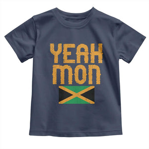 Yeah Mon Jamaican Pride Toddler T Shirt Jamaican Vacation Jamaica Reggae Roots TS10 Navy Print Your Wear