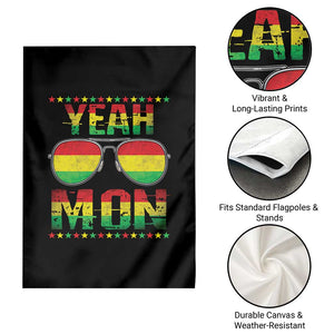 Yeah Mon Jamaican Pride Garden Flag Jamaican Vacation Jamaica Reggae Sunglasses TS10 Print Your Wear