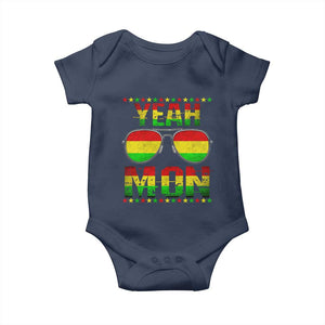 Yeah Mon Jamaican Pride Baby Onesie Jamaican Vacation Jamaica Reggae Sunglasses TS10 Navy Print Your Wear