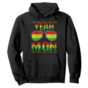 Yeah Mon Jamaican Pride Hoodie Jamaican Vacation Jamaica Reggae Sunglasses TS10 Black Print Your Wear