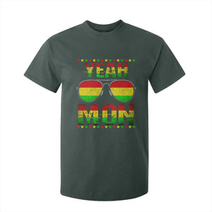 Yeah Mon Jamaican Pride T Shirt For Kid Jamaican Vacation Jamaica Reggae Sunglasses TS10 Dark Forest Green Print Your Wear