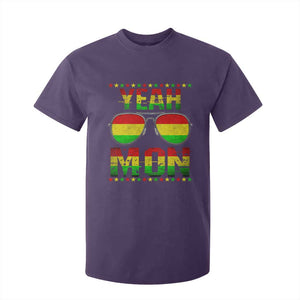 Yeah Mon Jamaican Pride T Shirt For Kid Jamaican Vacation Jamaica Reggae Sunglasses TS10 Purple Print Your Wear