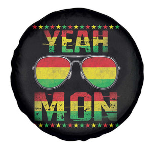 Yeah Mon Jamaican Pride Spare Tire Cover Jamaican Vacation Jamaica Reggae Sunglasses TS10 Print Your Wear