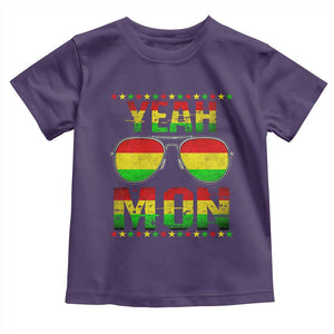 Yeah Mon Jamaican Pride Toddler T Shirt Jamaican Vacation Jamaica Reggae Sunglasses TS10 Purple Print Your Wear