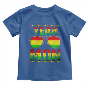 Yeah Mon Jamaican Pride Toddler T Shirt Jamaican Vacation Jamaica Reggae Sunglasses TS10 Royal Blue Print Your Wear