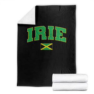 Irie Jamaican Rasta Throw Blanket Funny Jamaica Jamaican Flag Rasta Reggae Roots TS10 Black Print Your Wear
