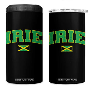 Irie Jamaican Rasta 4 in 1 Can Cooler Tumbler Funny Jamaica Jamaican Flag Rasta Reggae Roots TS10 One Size: 16 oz Black Print Your Wear