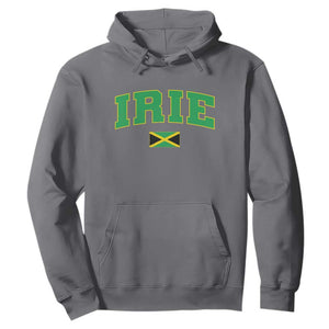 Irie Jamaican Rasta Hoodie Funny Jamaica Jamaican Flag Rasta Reggae Roots TS10 Charcoal Print Your Wear