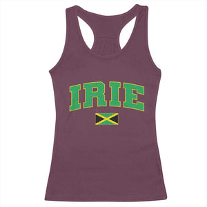 Irie Jamaican Rasta Racerback Tank Top Funny Jamaica Jamaican Flag Rasta Reggae Roots TS10 Maroon Print Your Wear