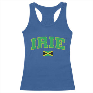 Irie Jamaican Rasta Racerback Tank Top Funny Jamaica Jamaican Flag Rasta Reggae Roots TS10 Royal Blue Print Your Wear