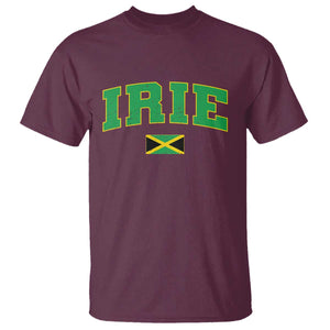 Irie Jamaican Rasta T Shirt Funny Jamaica Jamaican Flag Rasta Reggae Roots TS10 Maroon Print Your Wear