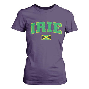 Irie Jamaican Rasta T Shirt For Women Funny Jamaica Jamaican Flag Rasta Reggae Roots TS10 Purple Print Your Wear