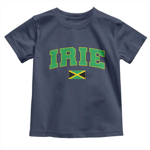 Irie Jamaican Rasta Toddler T Shirt Funny Jamaica Jamaican Flag Rasta Reggae Roots TS10 Navy Print Your Wear