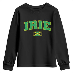 Irie Jamaican Rasta Youth Sweatshirt Funny Jamaica Jamaican Flag Rasta Reggae Roots TS10 Black Print Your Wear