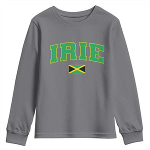 Irie Jamaican Rasta Youth Sweatshirt Funny Jamaica Jamaican Flag Rasta Reggae Roots TS10 Charcoal Print Your Wear