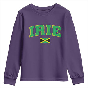 Irie Jamaican Rasta Youth Sweatshirt Funny Jamaica Jamaican Flag Rasta Reggae Roots TS10 Purple Print Your Wear