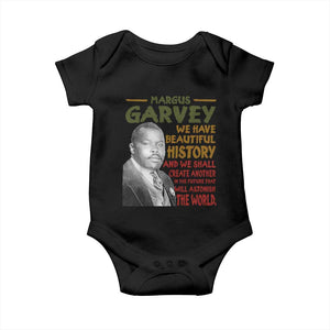 Marcus Garvey Quote Baby Onesie Black History Month TS10 Black Print Your Wear