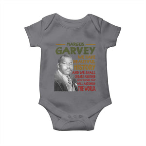 Marcus Garvey Quote Baby Onesie Black History Month TS10 Charcoal Print Your Wear