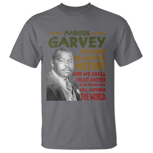 Marcus Garvey Quote T Shirt Black History Month TS10 Charcoal Print Your Wear