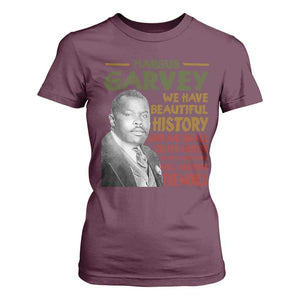 Marcus Garvey Quote T Shirt For Women Black History Month TS10 Maroon Print Your Wear