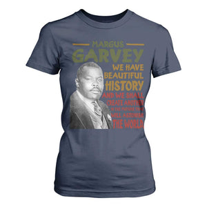 Marcus Garvey Quote T Shirt For Women Black History Month TS10 Navy Print Your Wear