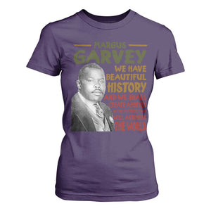 Marcus Garvey Quote T Shirt For Women Black History Month TS10 Purple Print Your Wear