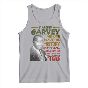 Marcus Garvey Quote Tank Top Black History Month TS10 Athletic Heather Print Your Wear