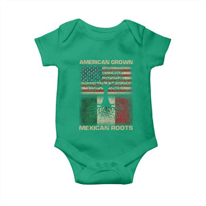 American Grown Mexican Roots Baby Onesie Retro Mexico America Flag TS10 Irish Green Print Your Wear
