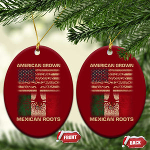 American Grown Mexican Roots Ceramic Ornament Retro Mexico America Flag TS10 Print Your Wear