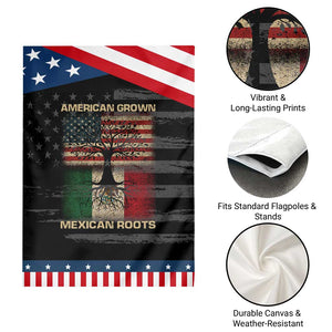 American Grown Mexican Roots Garden Flag Retro Mexico America Flag TS10 Print Your Wear