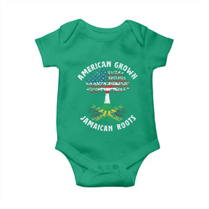 American Grown Jamaican Roots Baby Onesie Retro USA Jamaica Flag TS10 Irish Green Print Your Wear