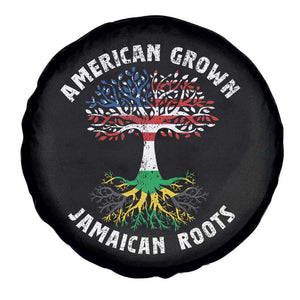 American Grown Jamaican Roots Spare Tire Cover Retro USA Jamaica Flag TS10 Print Your Wear