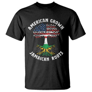 American Grown Jamaican Roots T Shirt Retro USA Jamaica Flag TS10 Black Print Your Wear